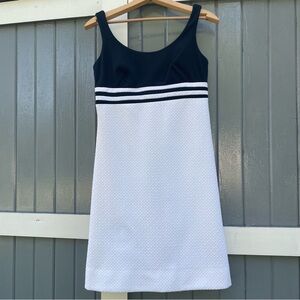 Vintage Black and White Midi Dress From‎ Tailored Junior